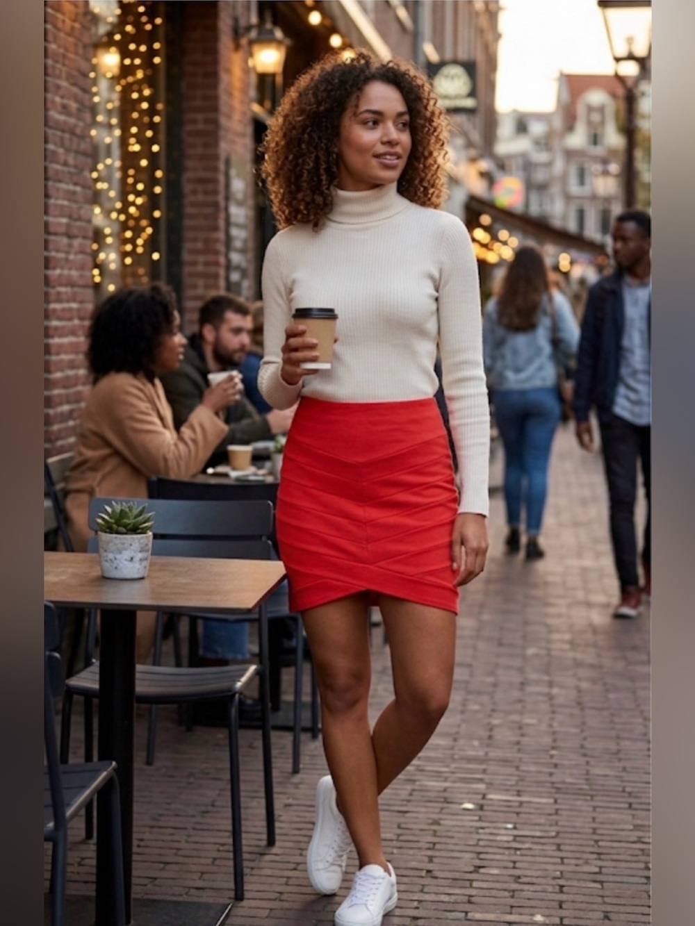FREE WITH ANY PURCHASE 🛍️
Basic House Red Bandage-Style Mini Skirt